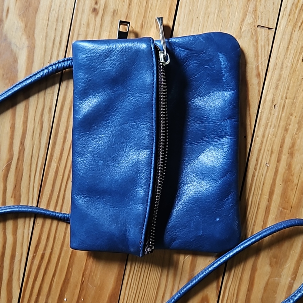 Blue leather GGBOSS crossbody
